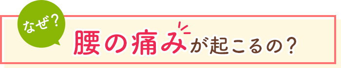 なぜ腰の痛みが起こるの？